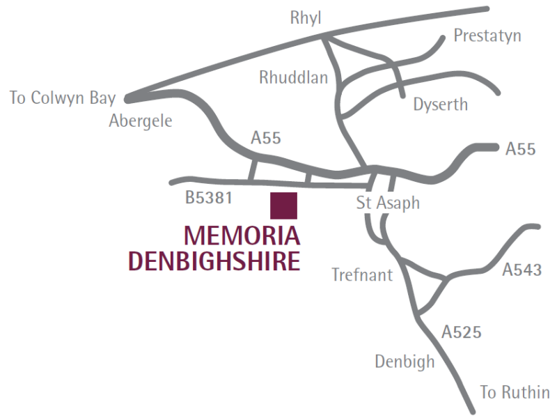 Denbighshire Location Map